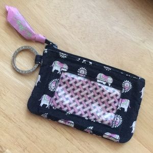 Vera Bradley Zip ID Keychain